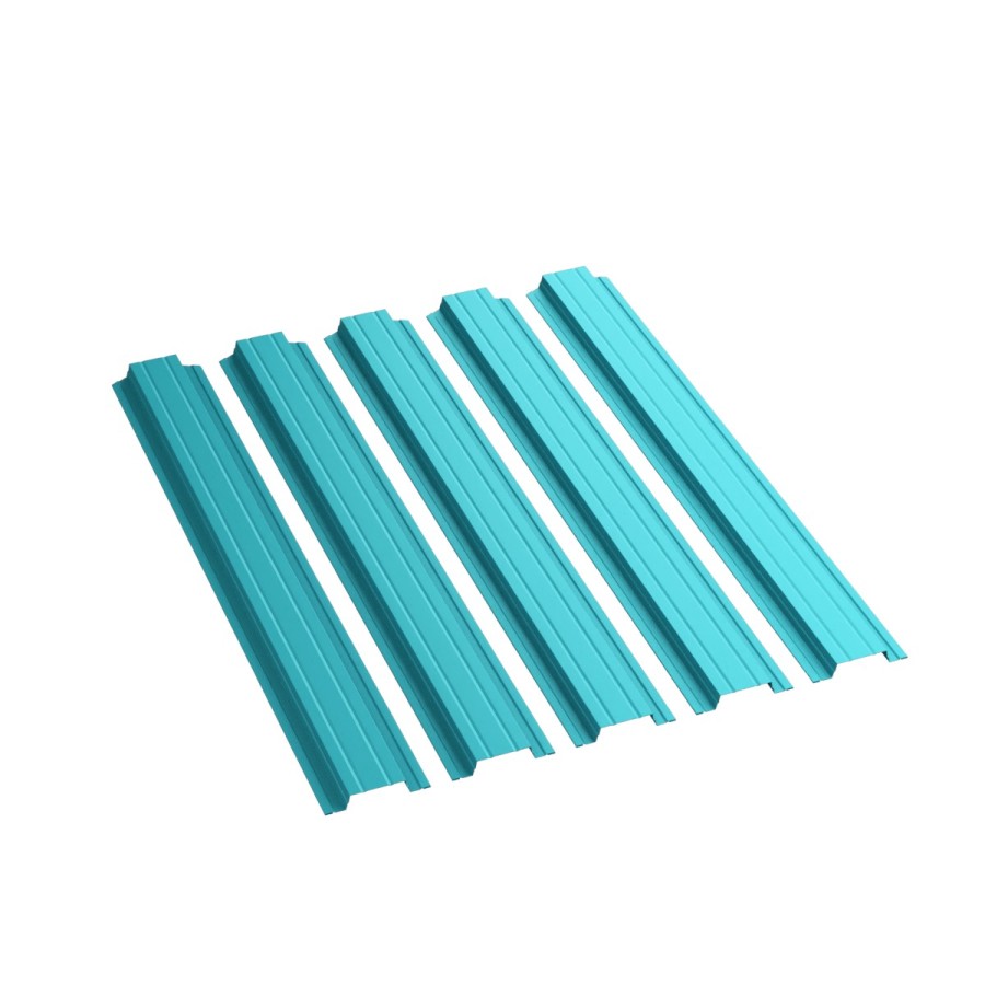 Евроштакетник 118мм ПЭ RAL_5021_ с прямым срезом